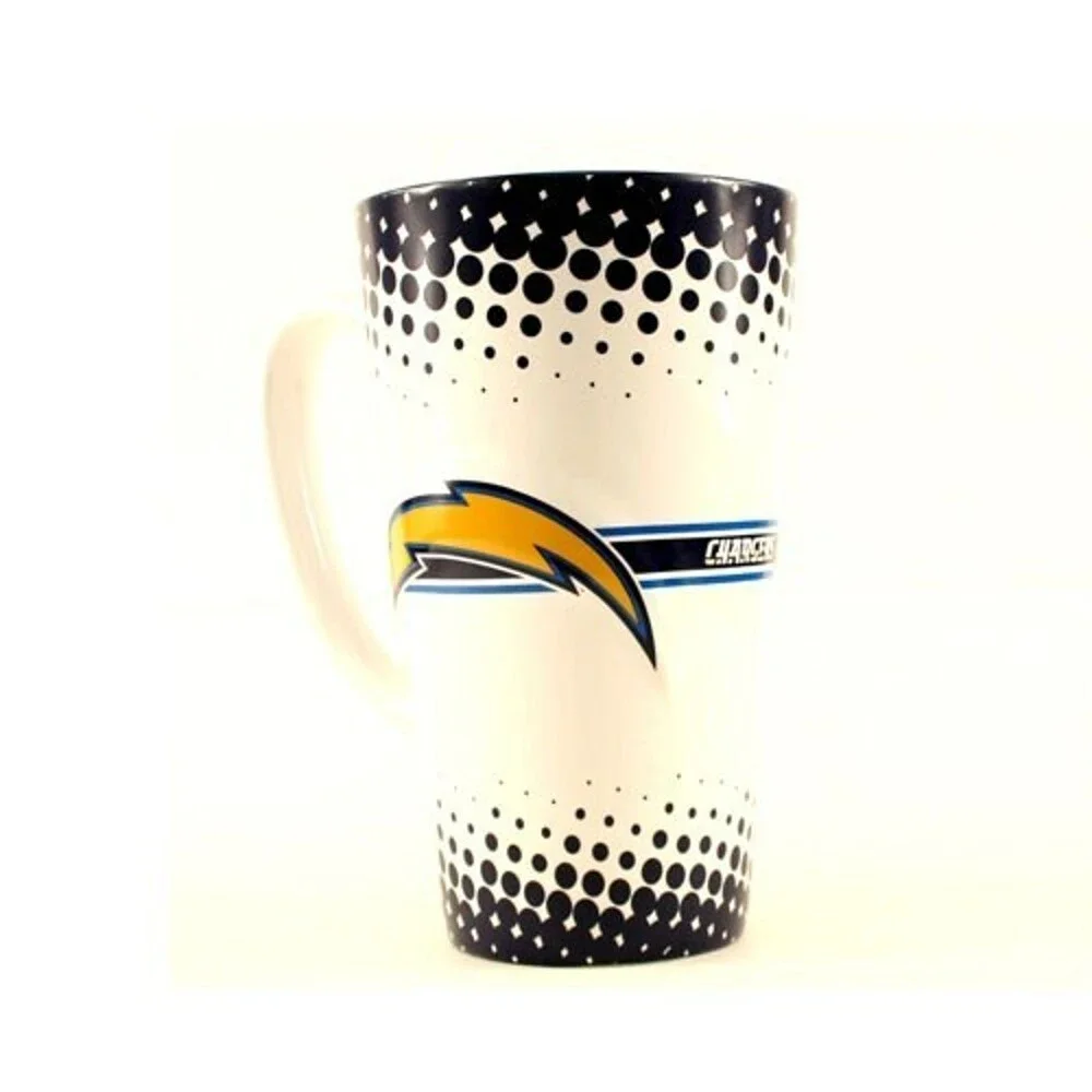 Los Angeles Chargers Coffee Cup 16oz Speckled Sculpted Latte Mug NFL Official